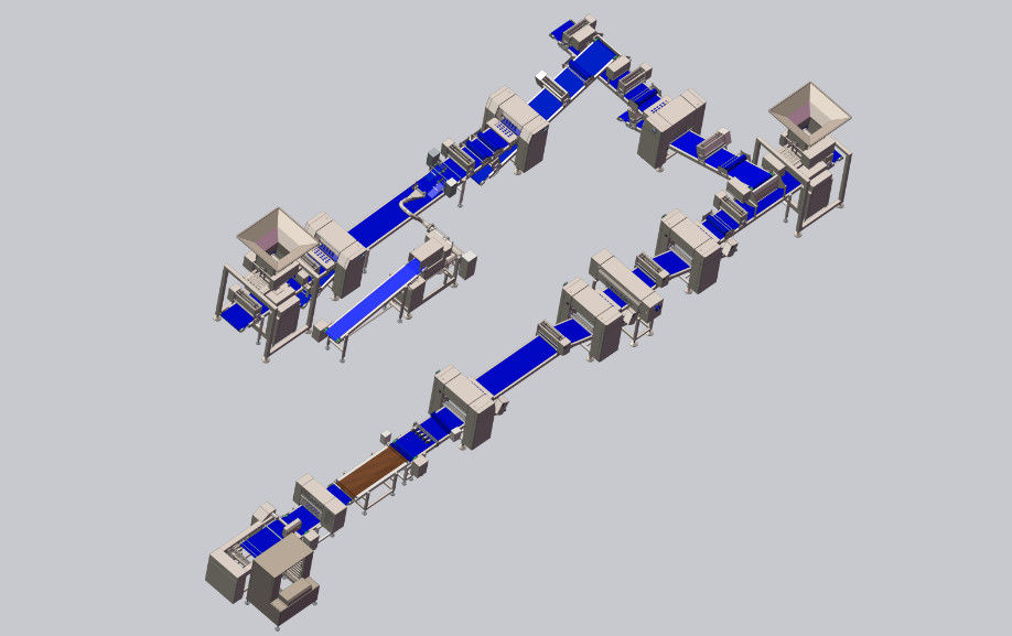Hochleistungs-Blätterteig-Teig-Maschine mit flexiblem entfernbarem bilden Tabelle